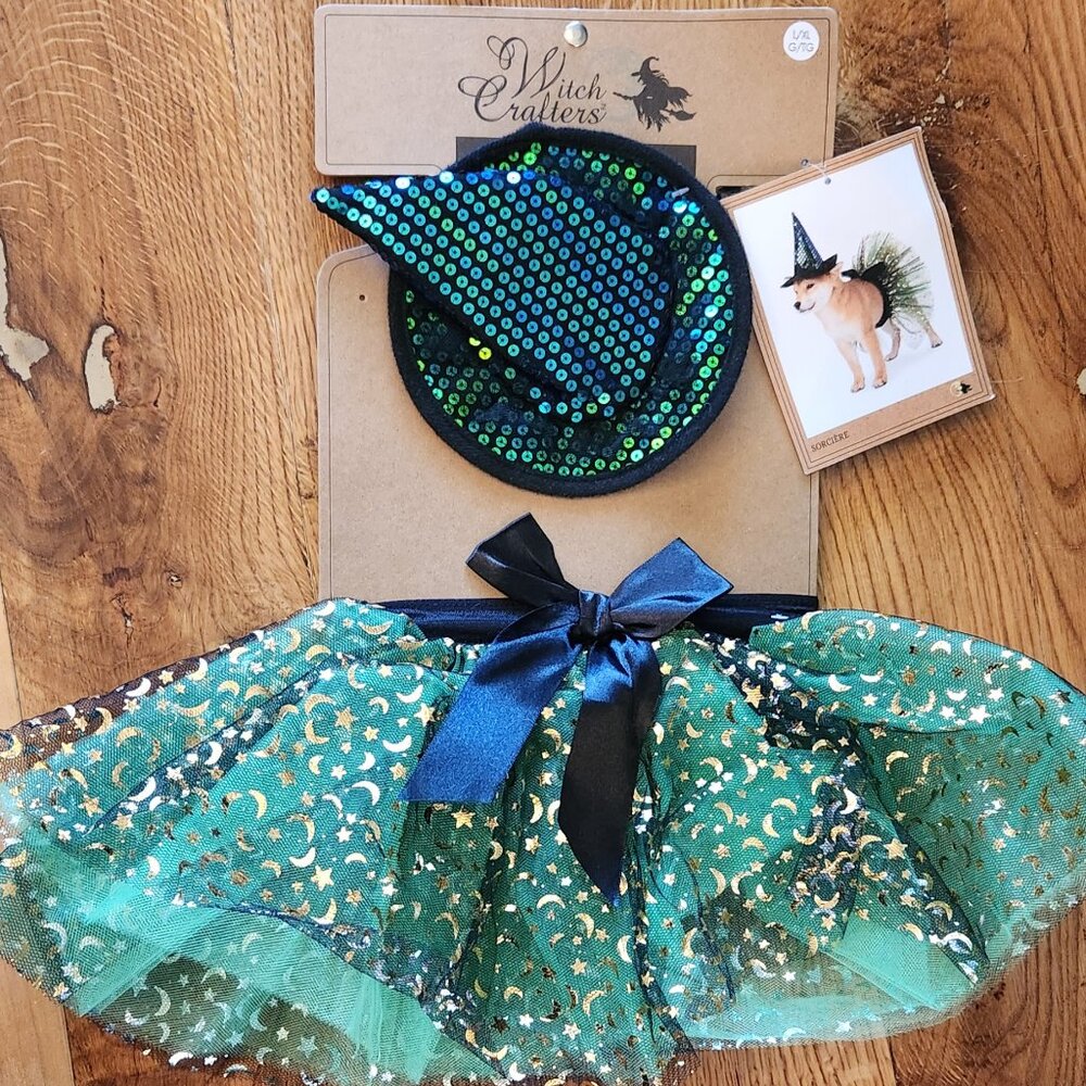 L/LG Dog Sparkly Witch costume